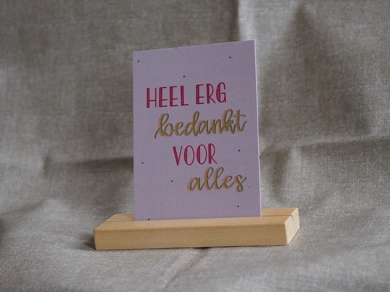 Kaart bedankt